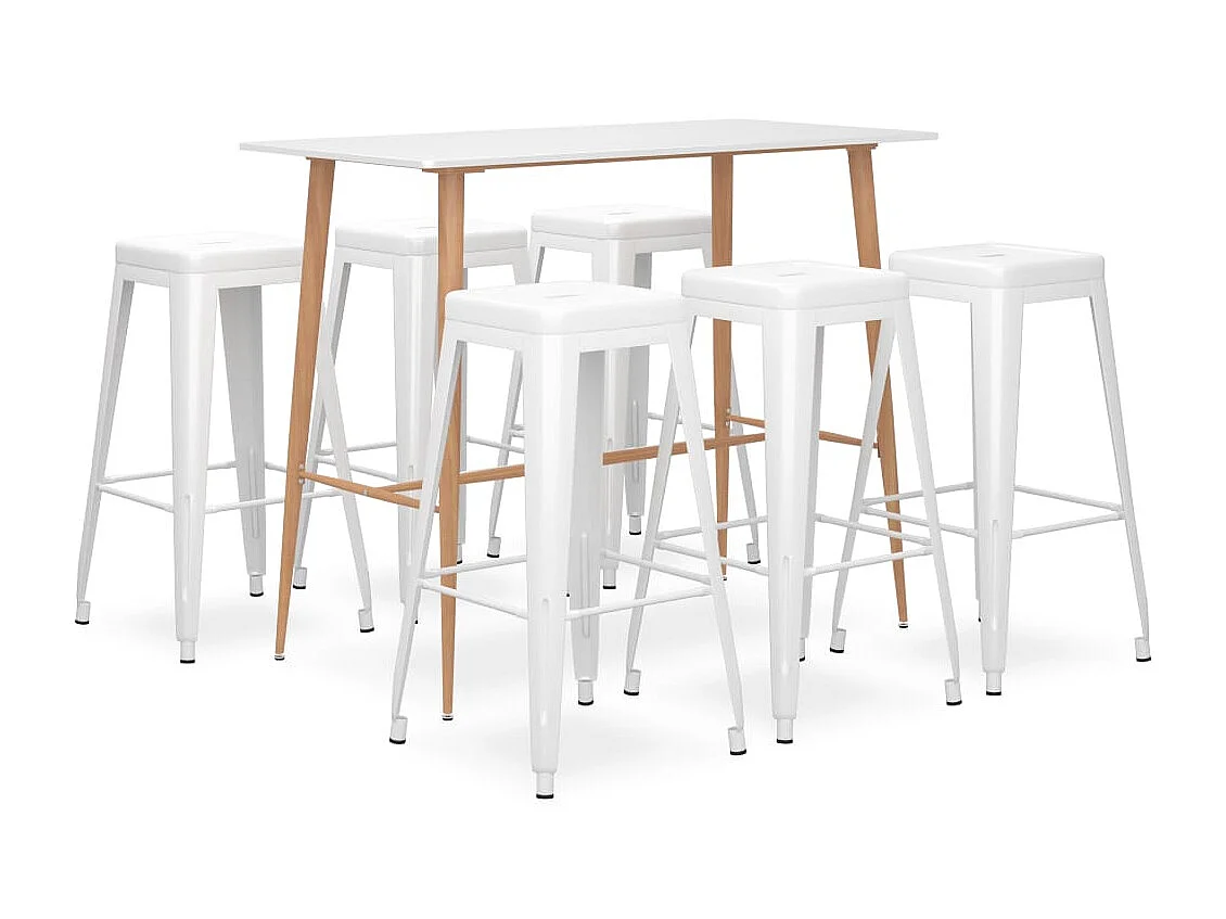 Ensemble de bar 7 pcs Blanc 6