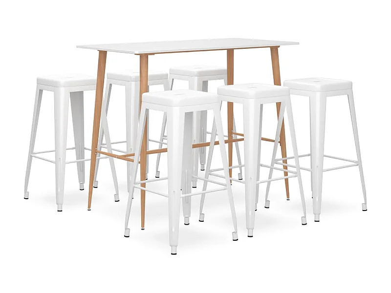Ensemble de bar 7 pcs Blanc 6