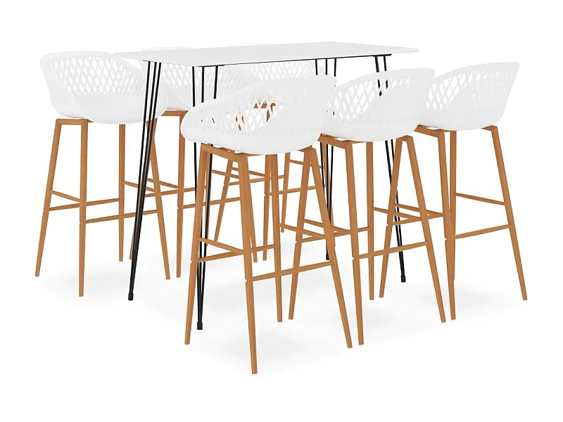 Ensemble de bar 7 pcs Blanc 8