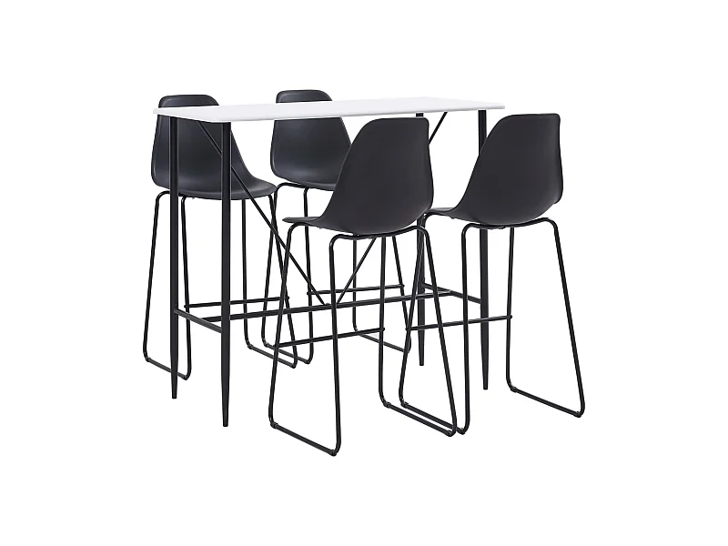 Ensemble de bar 5 pcs Plastique Noir 7
