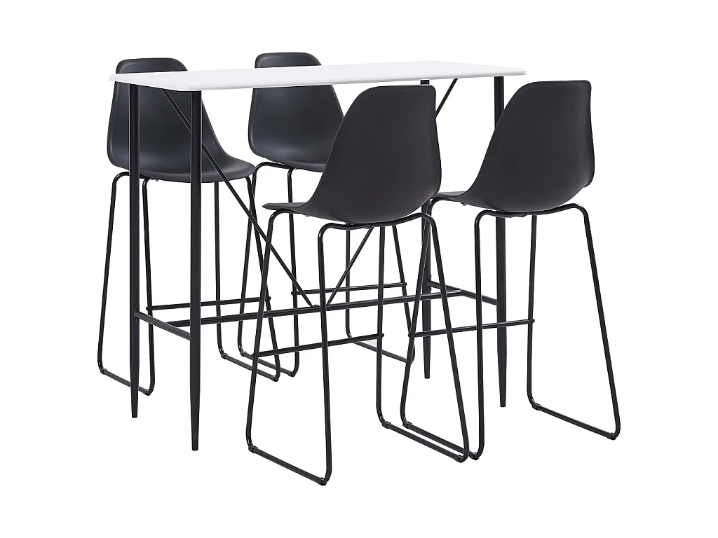 Ensemble de bar 5 pcs Plastique Noir 7