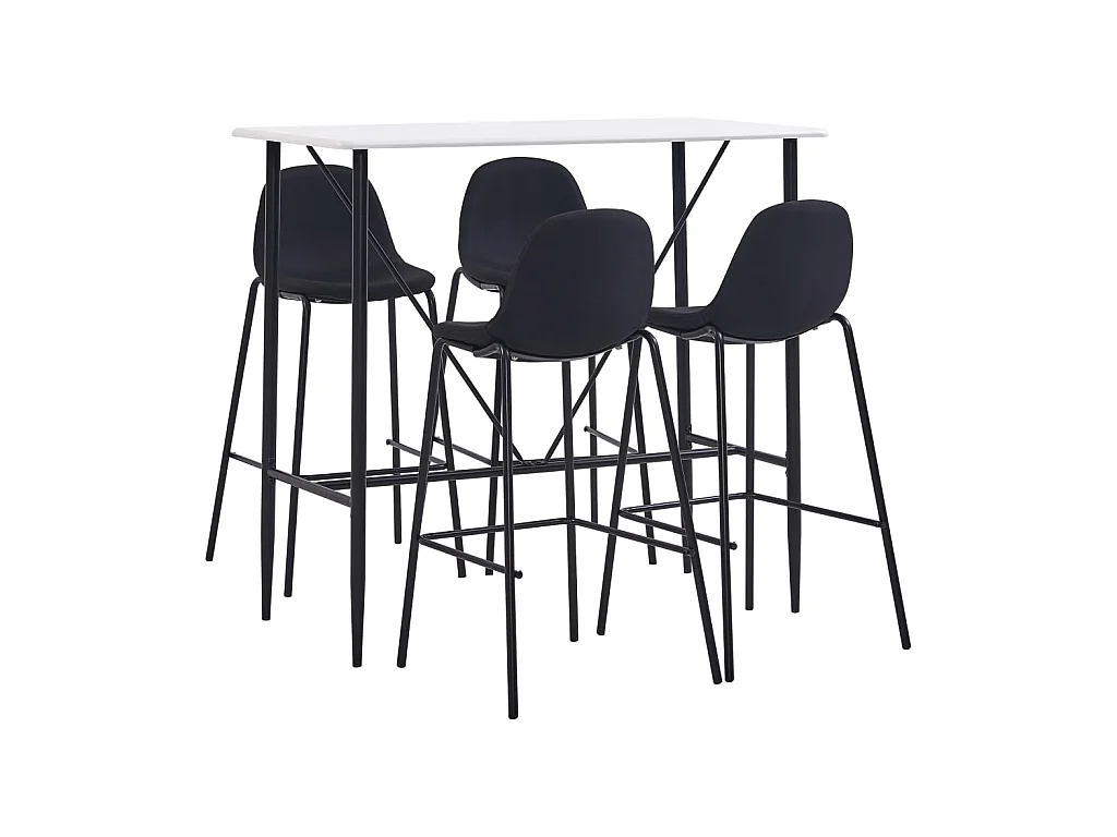 Ensemble de bar 5 pcs Tissu Noir 9