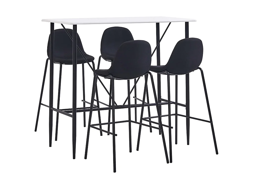 Ensemble de bar 5 pcs Tissu Noir 9