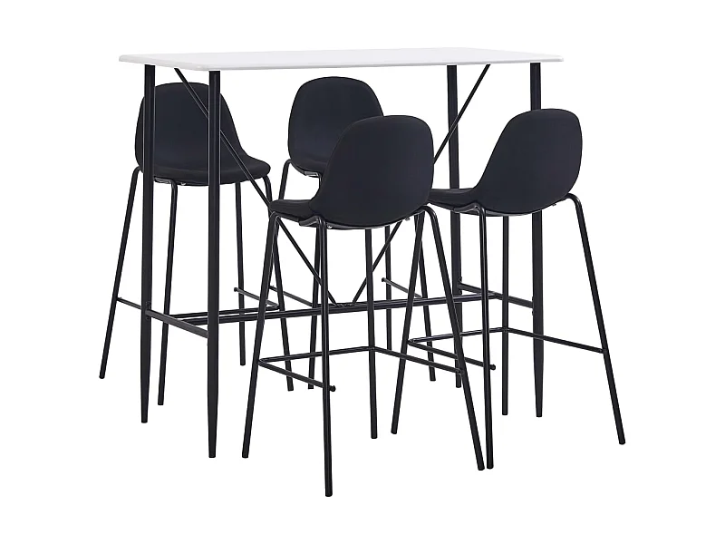 Ensemble de bar 5 pcs Tissu Noir 9