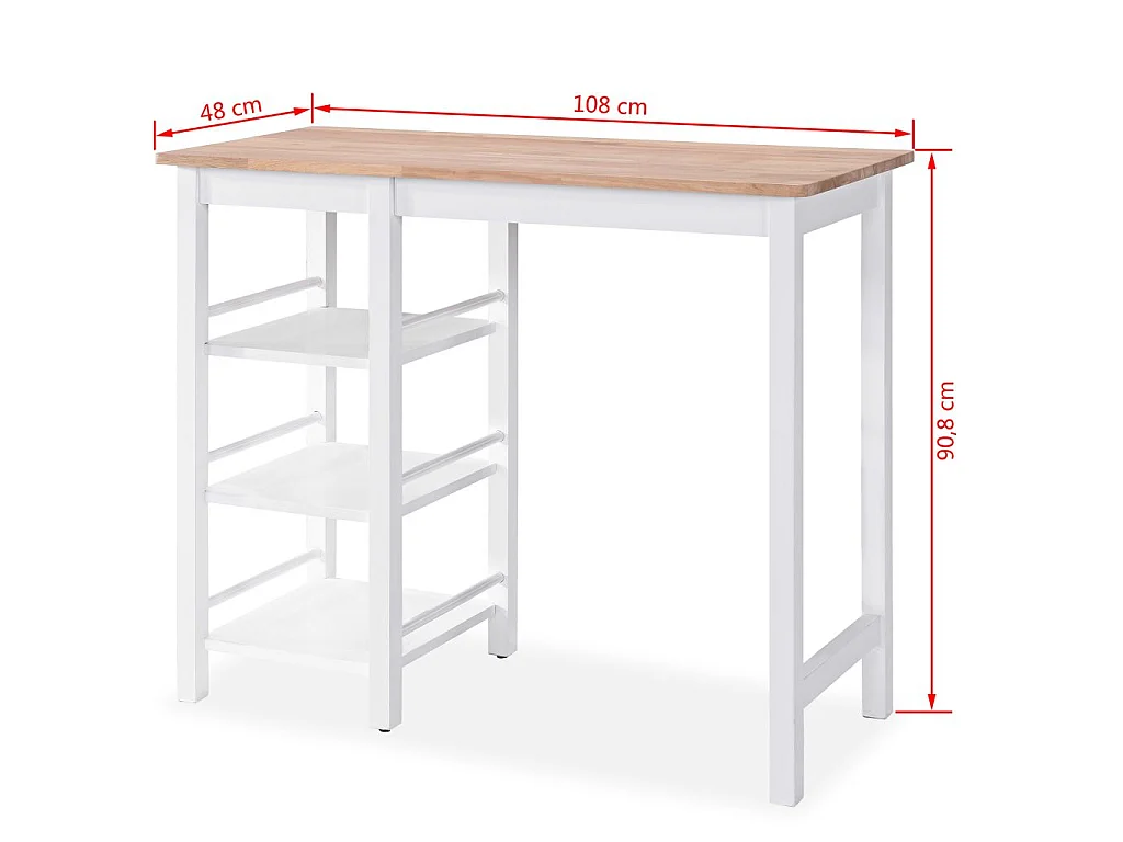 Ensemble de bar 3 pcs MDF Blanc
