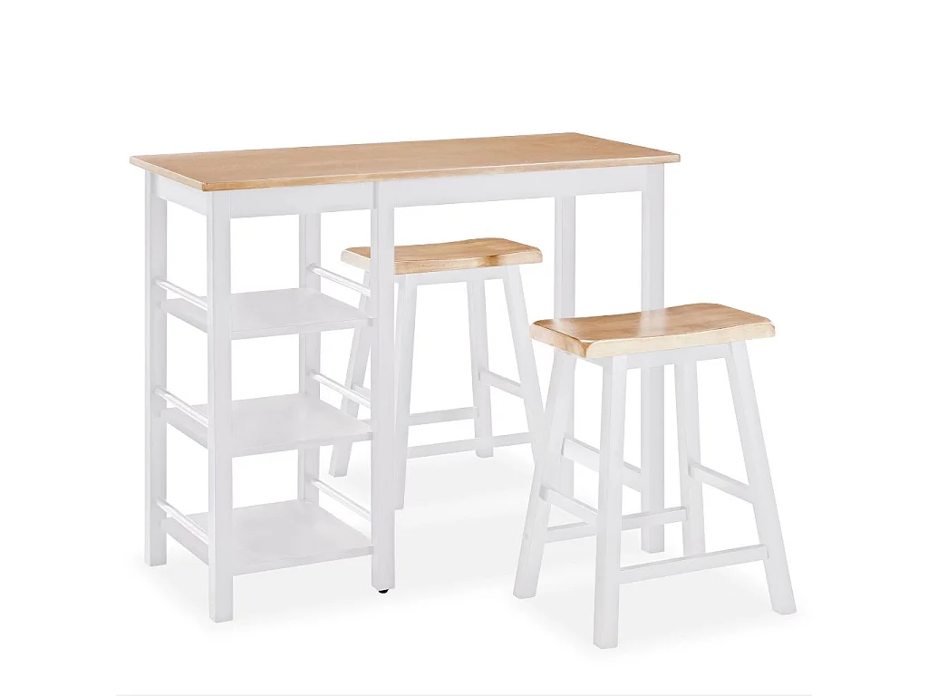 Ensemble de bar 3 pcs MDF Blanc