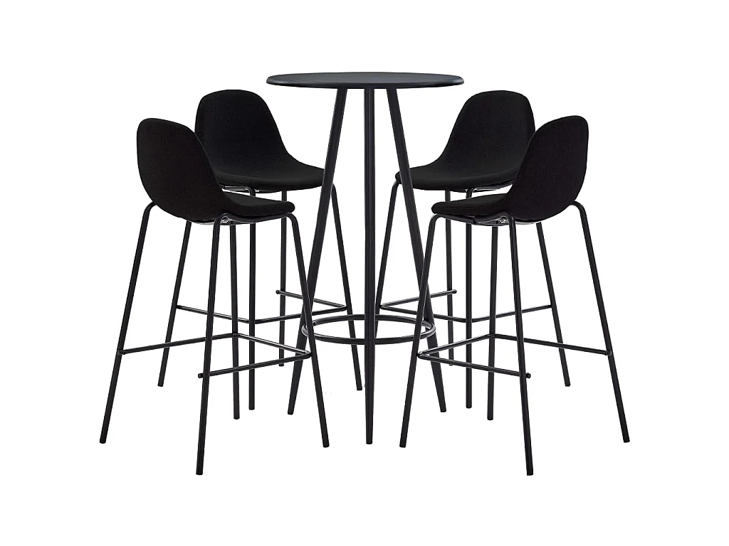 Ensemble de bar 5 pcs Tissu Noir