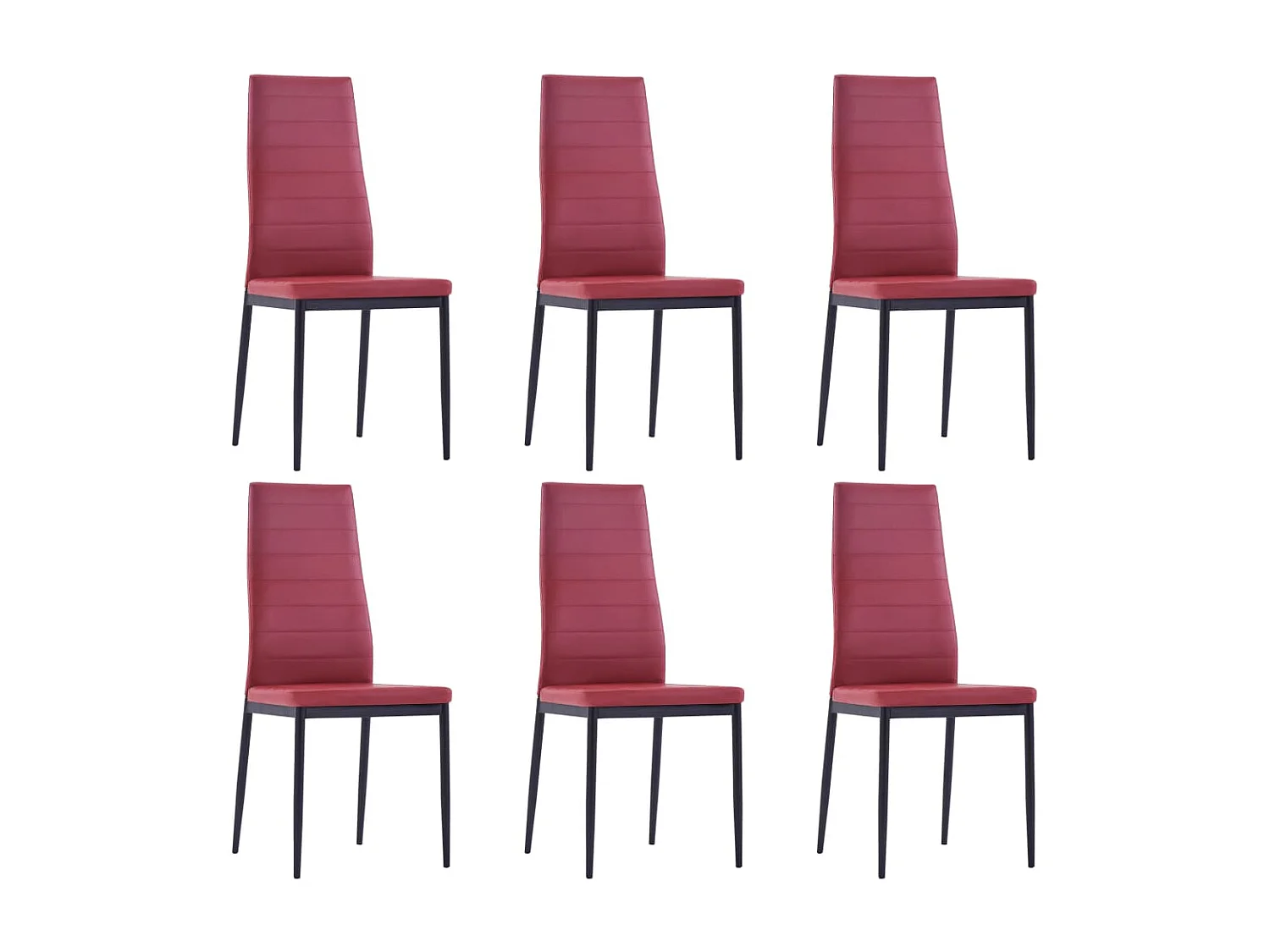 Mobilier de salle à manger 7 pcs Rouge bordeaux