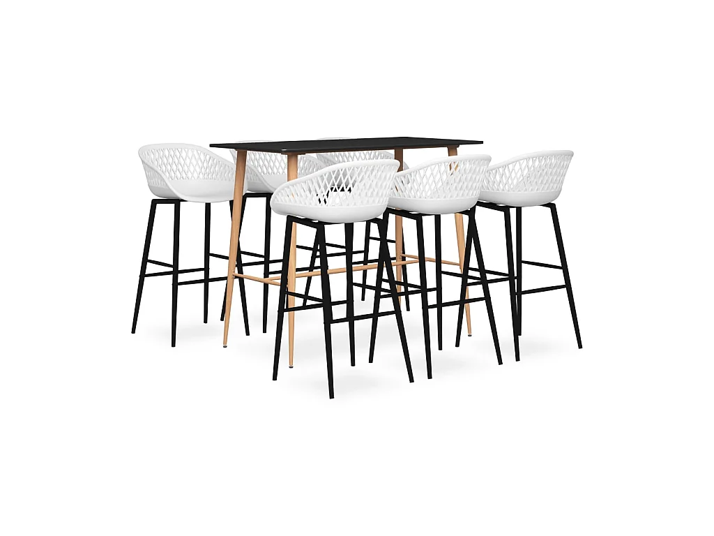 Ensemble de bar 7 pcs Noir et blanc 7