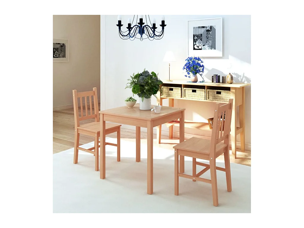 Ensemble de salle à manger trois pièces Pinède