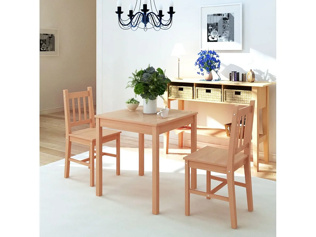 Ensemble de salle à manger trois pièces Pinède