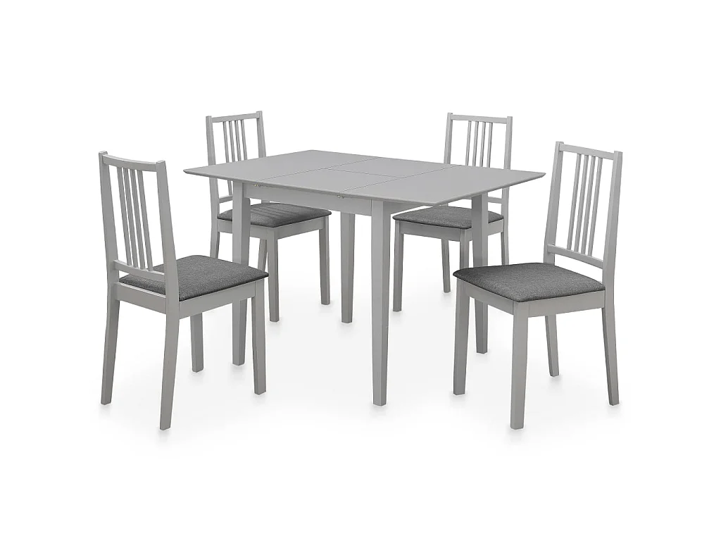 Mobilier de salle à manger 5 pcs MDF Gris