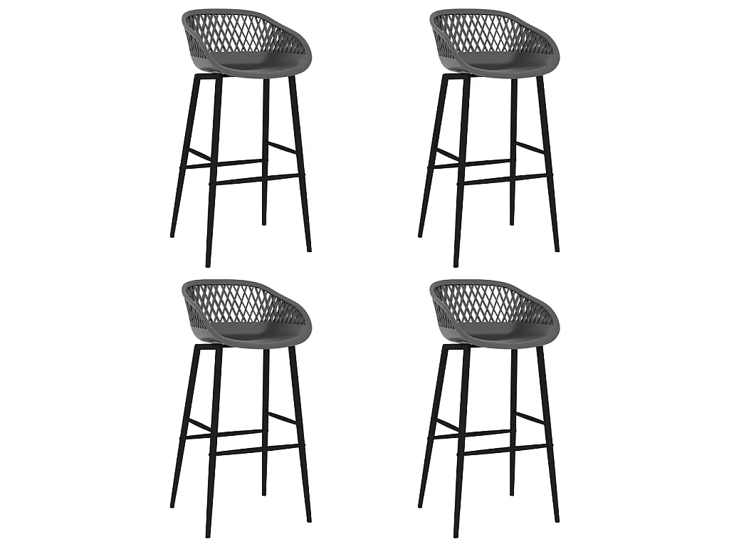Ensemble de bar 5 pcs Noir et gris