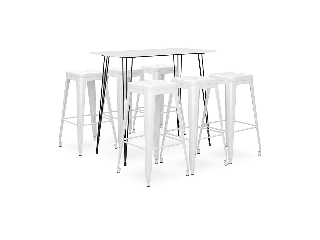 Ensemble de bar 7 pcs Blanc 7
