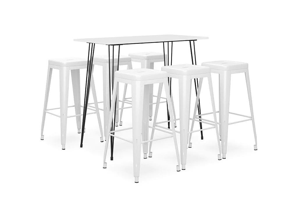 Ensemble de bar 7 pcs Blanc 7