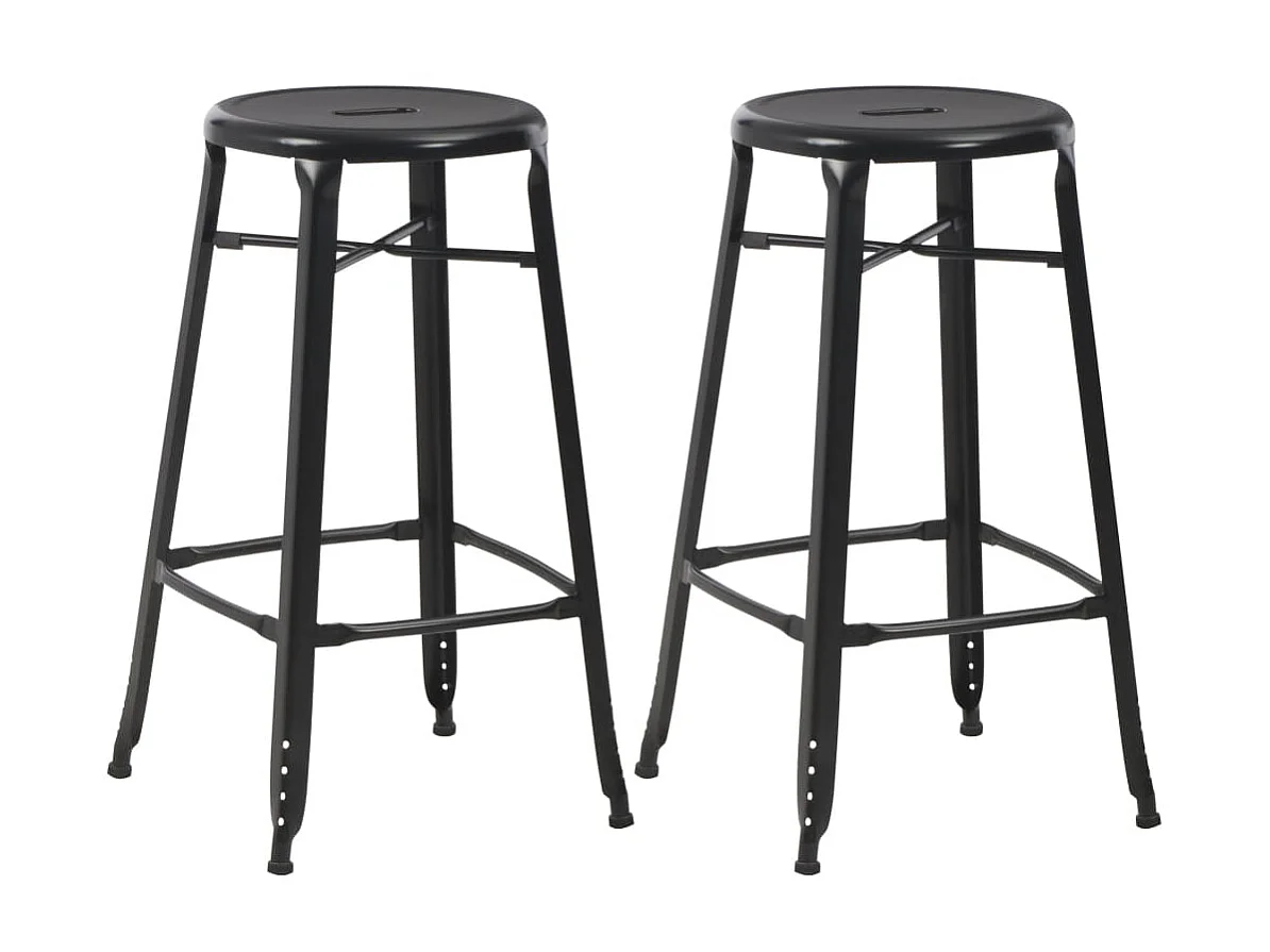 Mobilier de bar 3 pcs Acier Noir