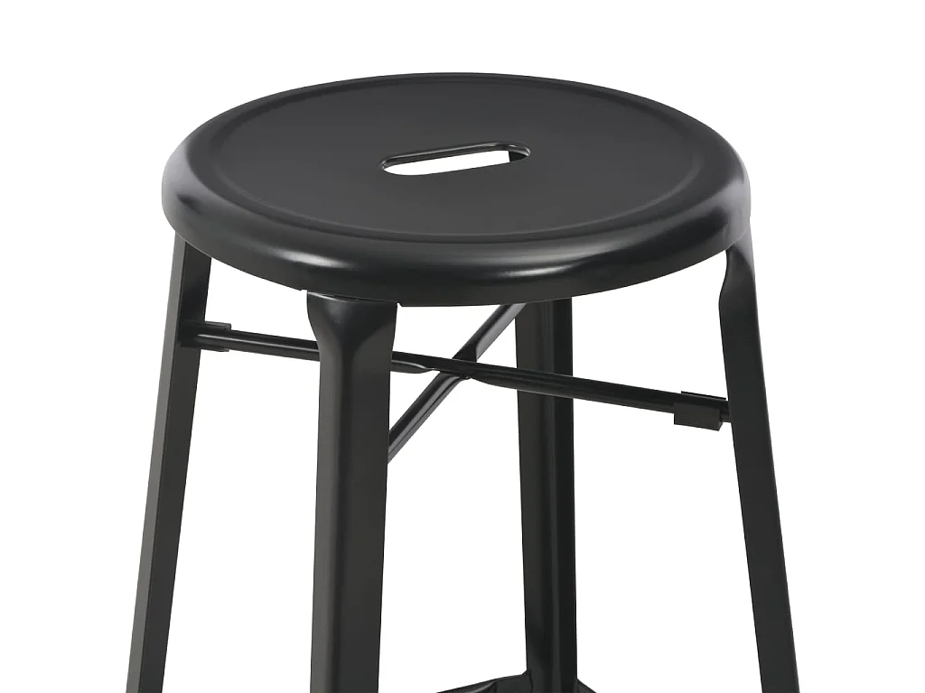 Mobilier de bar 3 pcs Acier Noir