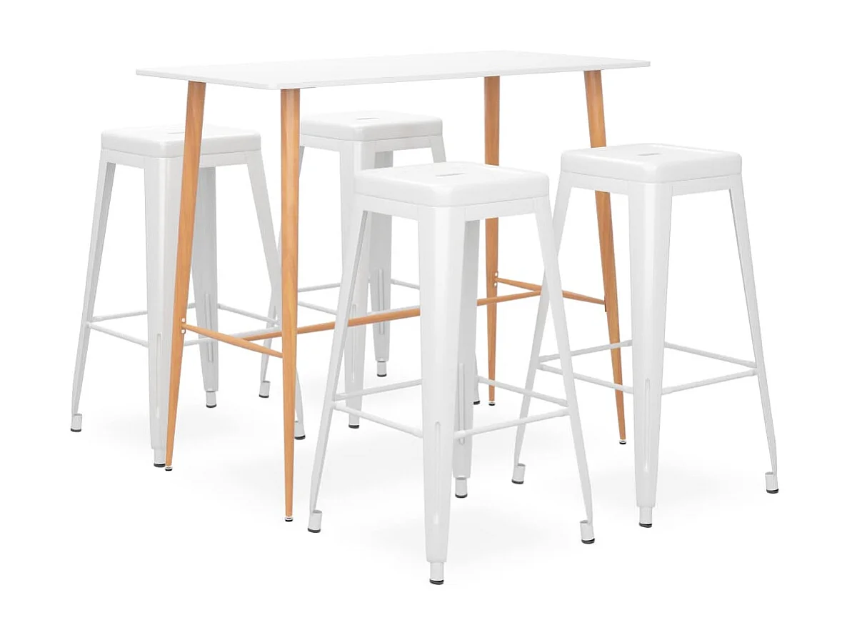 Ensemble de bar 5 pcs Blanc 7