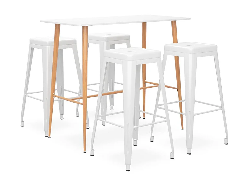 Ensemble de bar 5 pcs Blanc 7