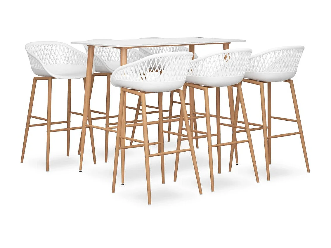 Ensemble de bar 7 pcs Blanc 9