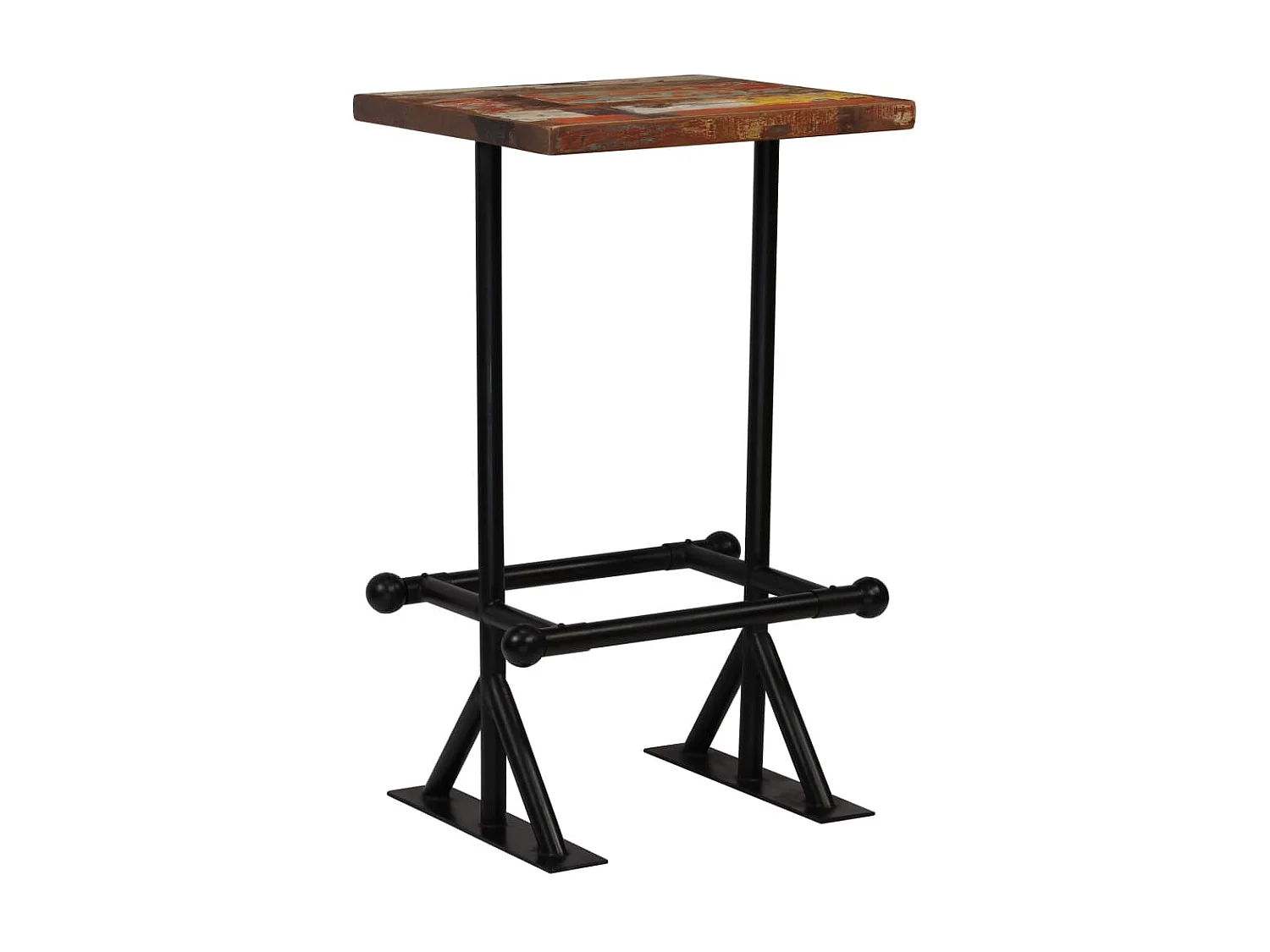 Mobilier de bar 3 pcs Bois de récupération massif Multicolore