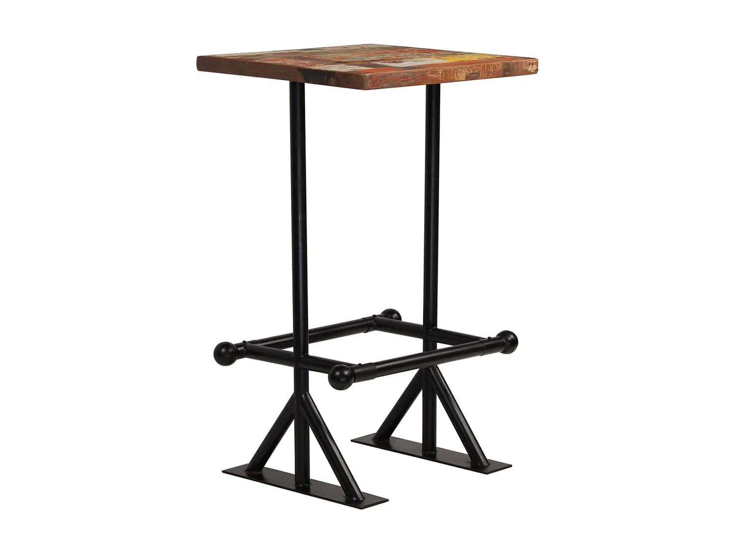 Mobilier de bar 3 pcs Bois de récupération massif Multicolore