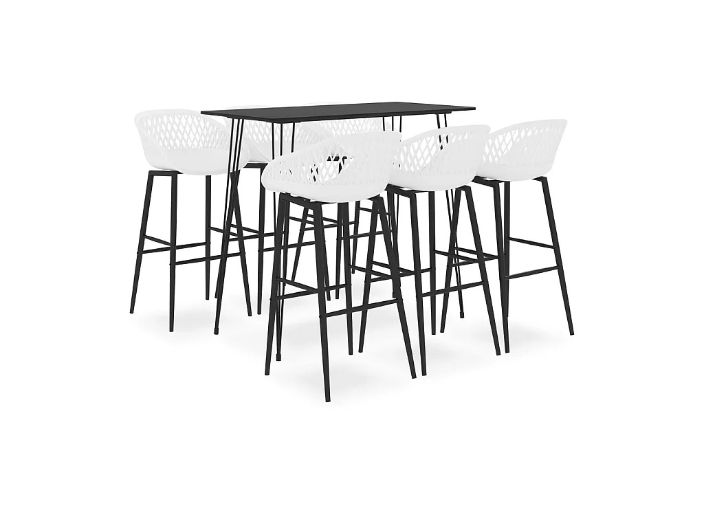 Ensemble de bar 7 pcs Noir et blanc 3