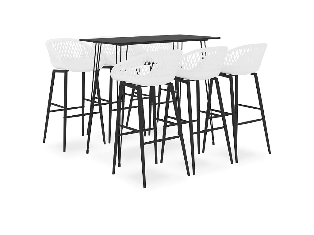 Ensemble de bar 7 pcs Noir et blanc 3
