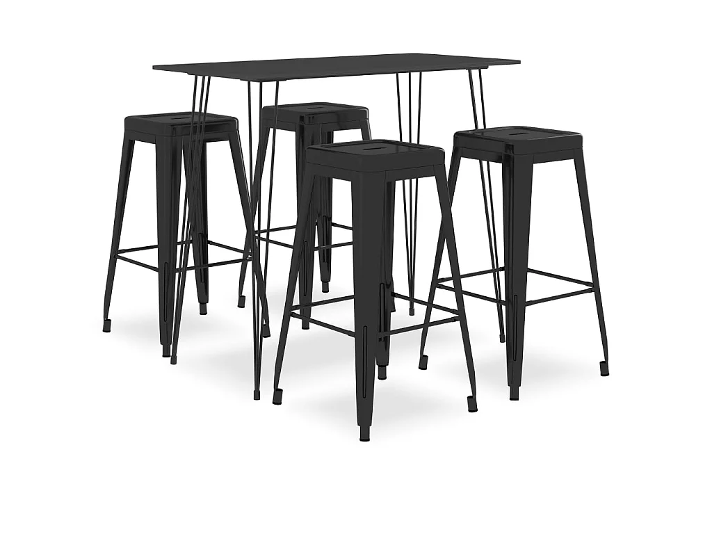 Ensemble de bar 5 pcs Noir 4