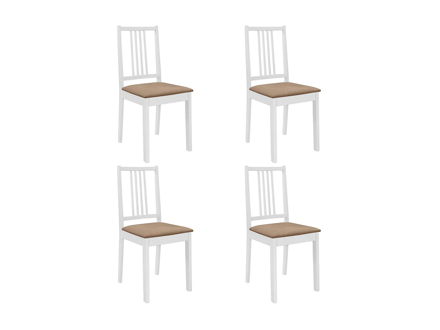 Mobilier de salle à manger 5 pcs MDF Blanc 3