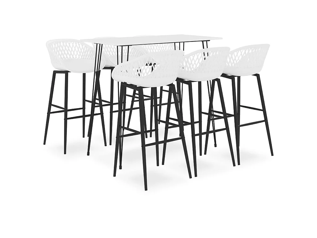 Ensemble de bar 7 pcs Blanc 10