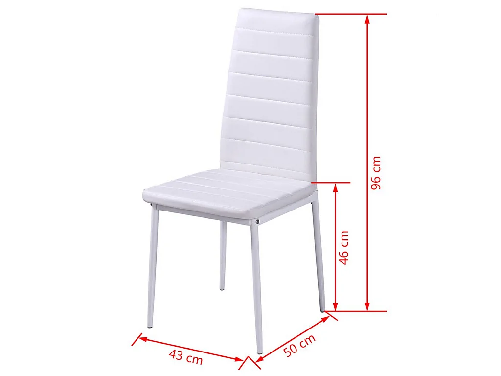 Ensemble de table à manger sept pièces noir et blanc