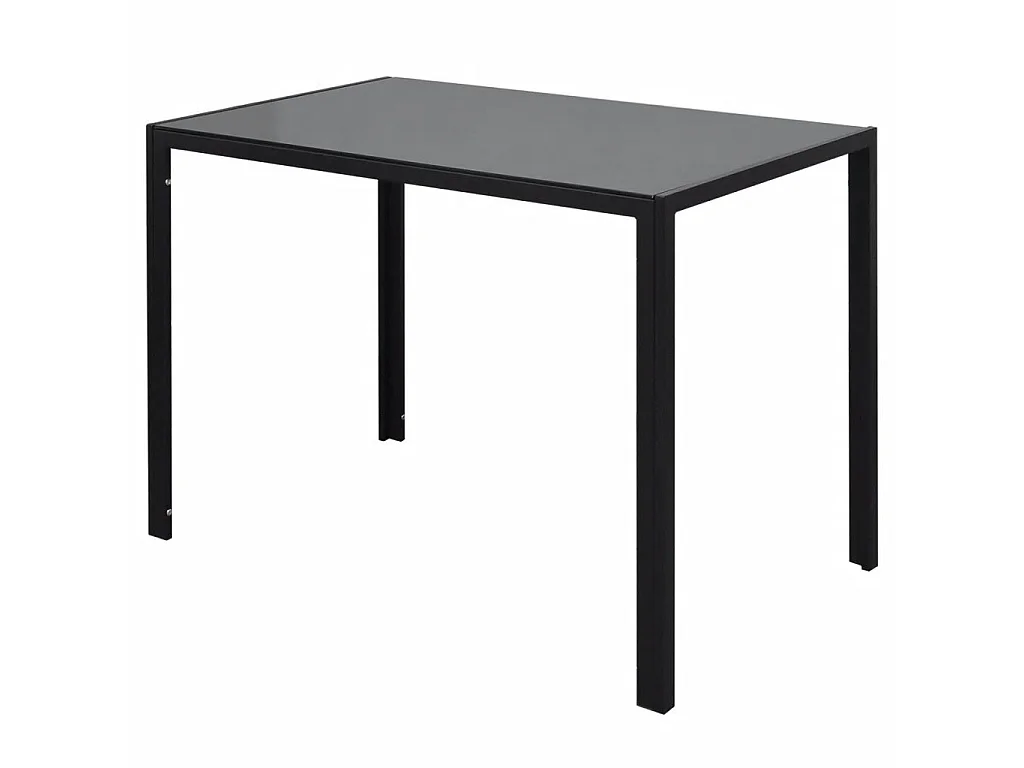 Ensemble de table à manger sept pièces noir et blanc