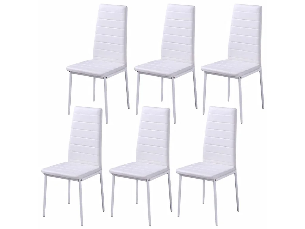 Ensemble de table à manger sept pièces noir et blanc