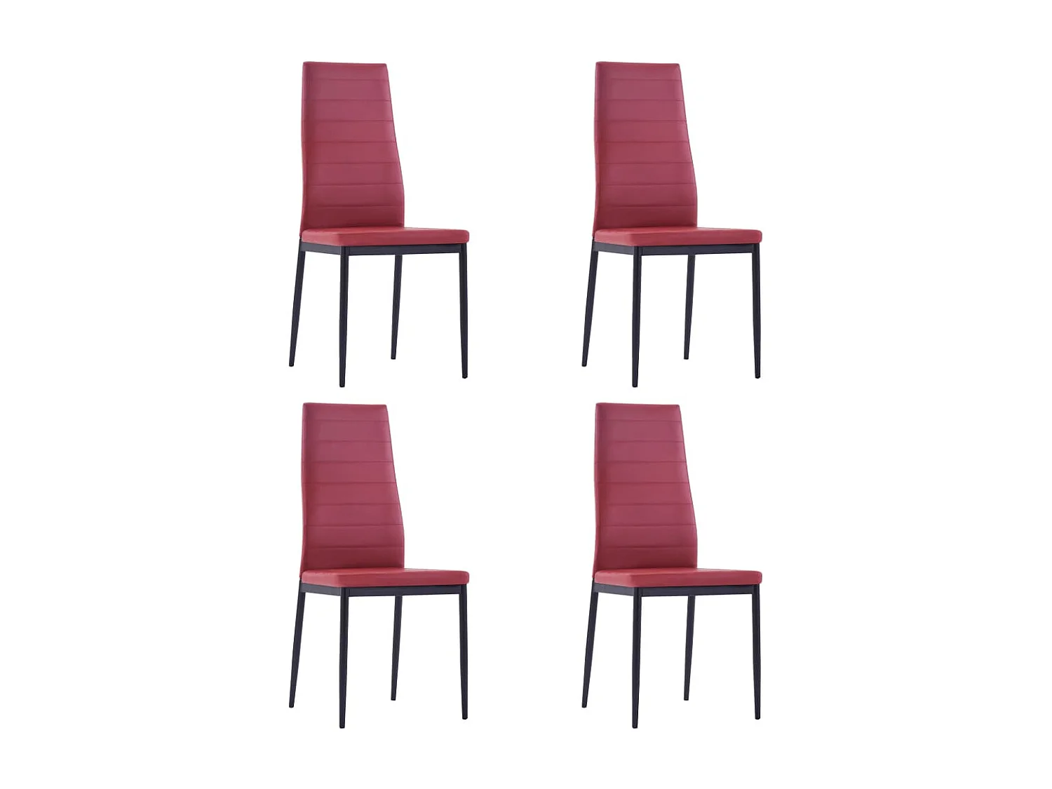 Mobilier de salle à manger 5 pcs Rouge bordeaux