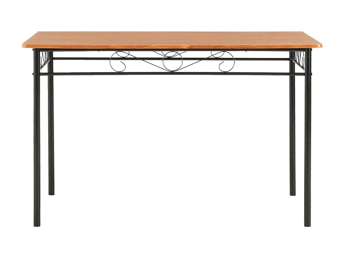 Ensemble de salle à manger 7 pcs MDF et acier Marron