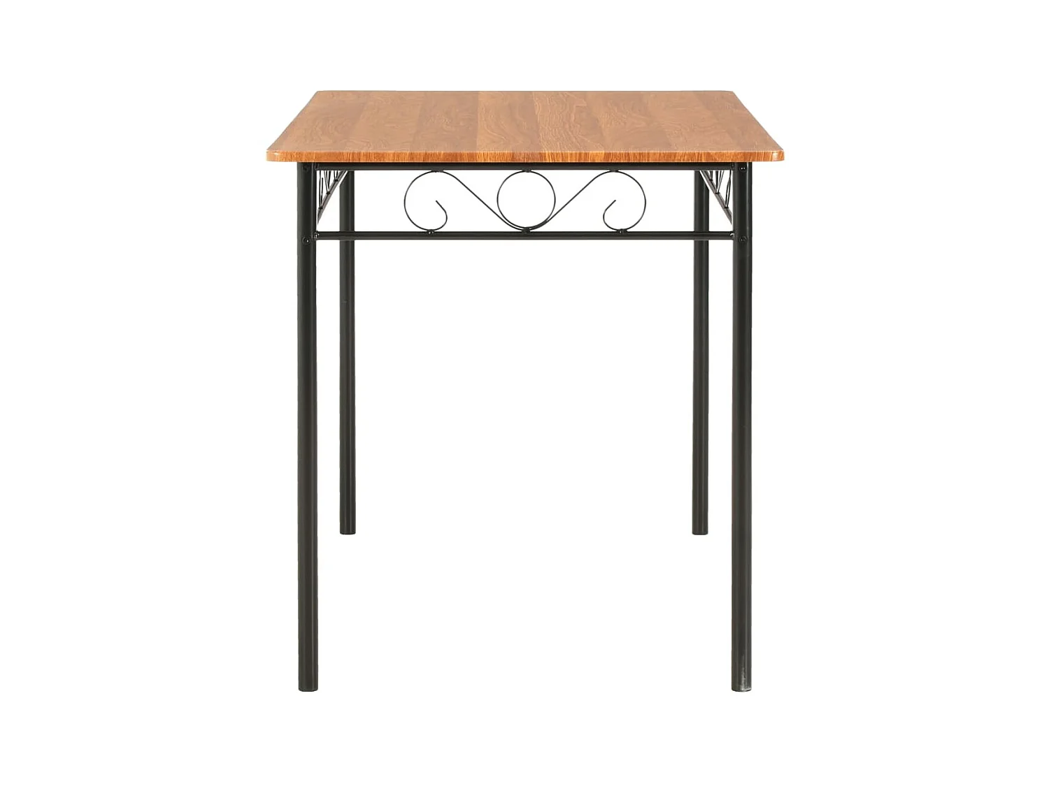 Ensemble de salle à manger 7 pcs MDF et acier Marron