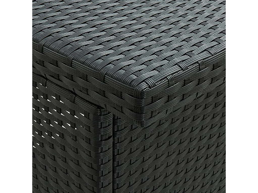 Ensemble de bar 3 pcs Résine tressée Noir