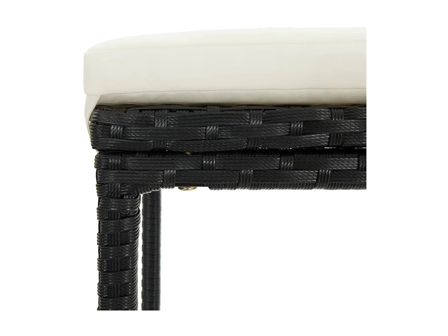 Ensemble de bar 3 pcs Résine tressée Noir 2