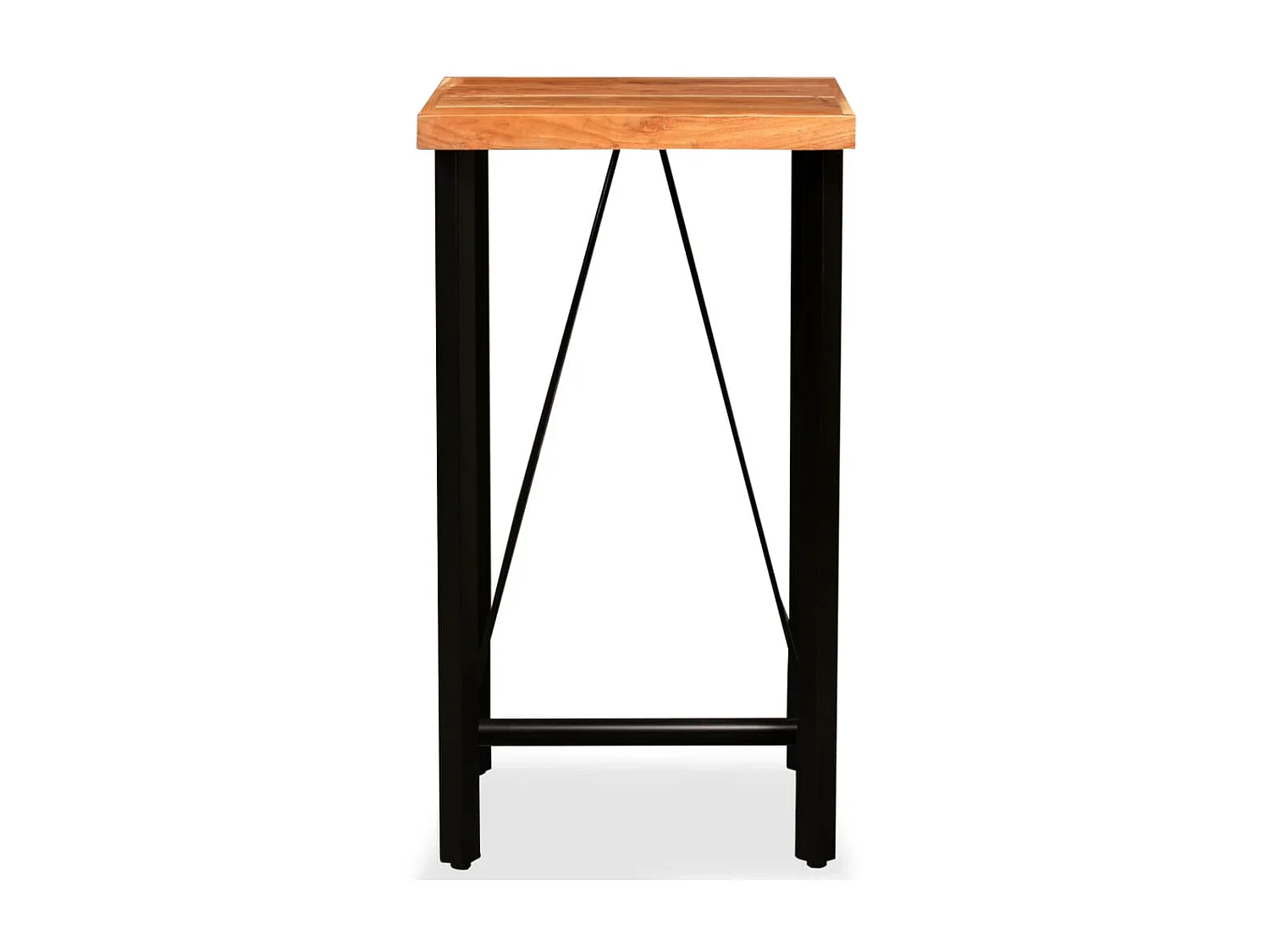 Ensemble de bar 3 pcs Bois d'acacia Cuir véritable et toile