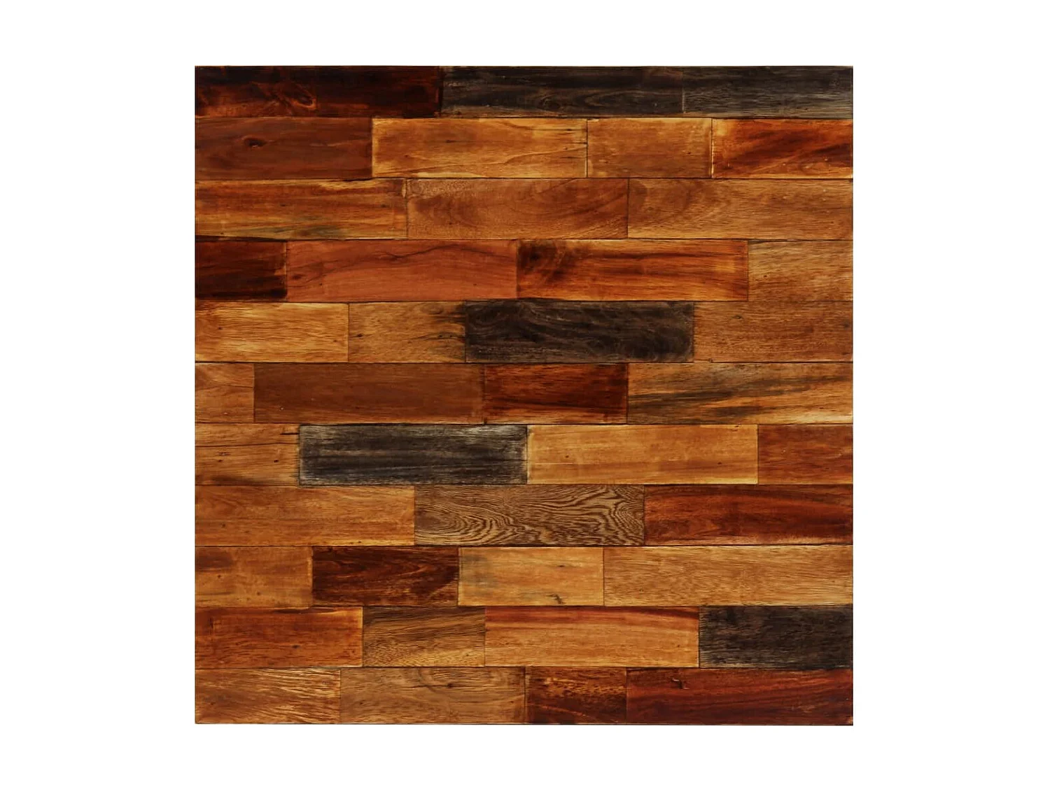 Ensemble de bar 3 pcs Bois massif recyclé et cuir de chèvre