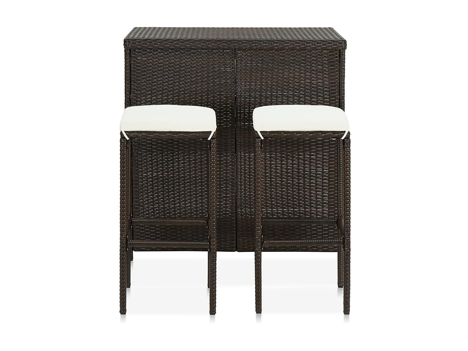 Ensemble de bar 3 pcs Résine tressée Marron