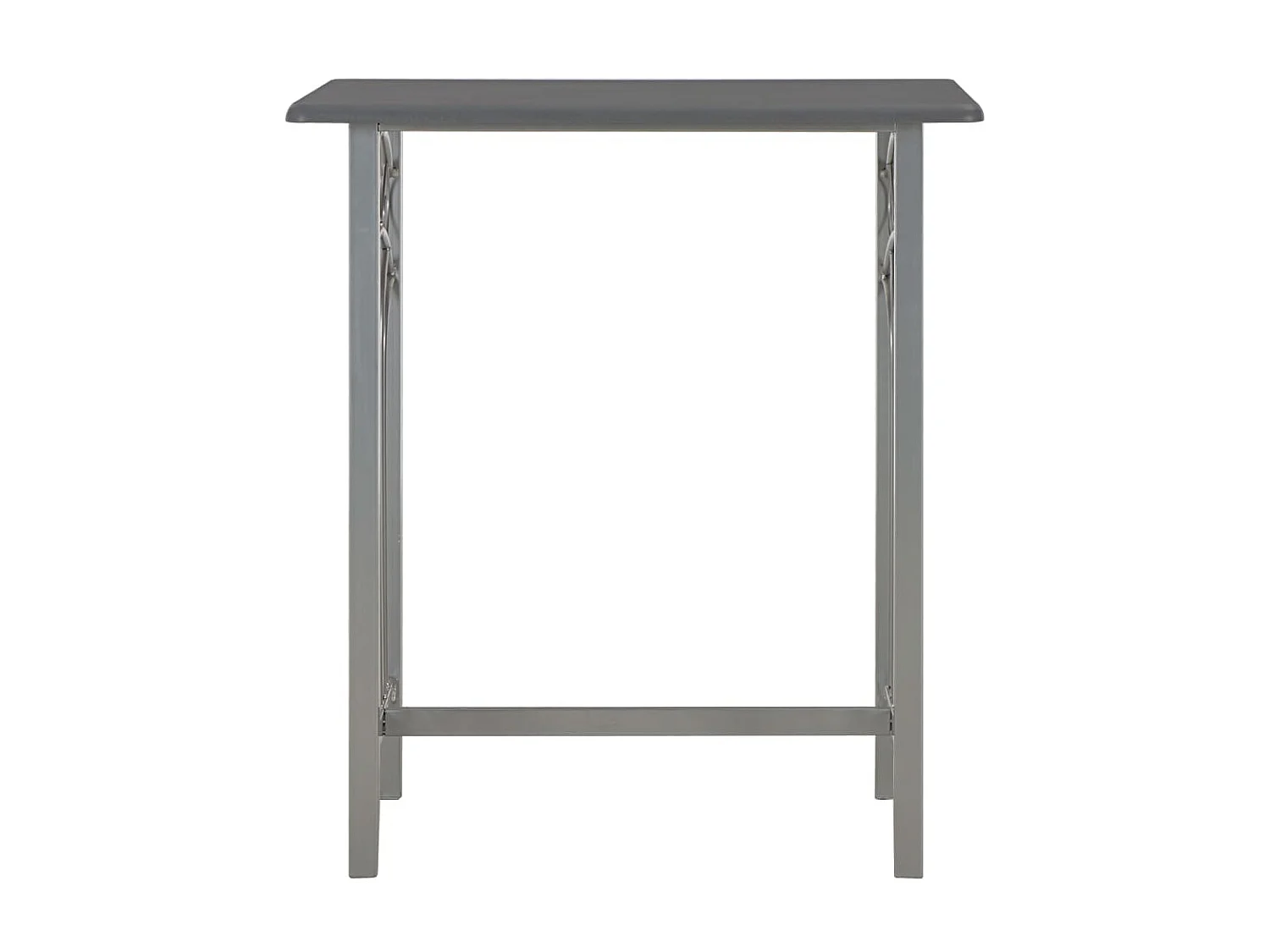 Ensemble de bar 3 pcs Bois et acier Anthracite