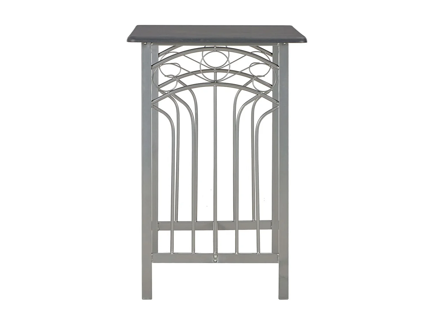 Ensemble de bar 3 pcs Bois et acier Anthracite