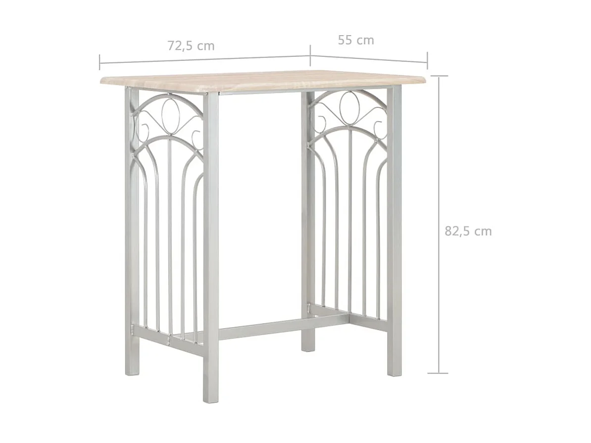 Ensemble de bar 3 pcs Bois et acier