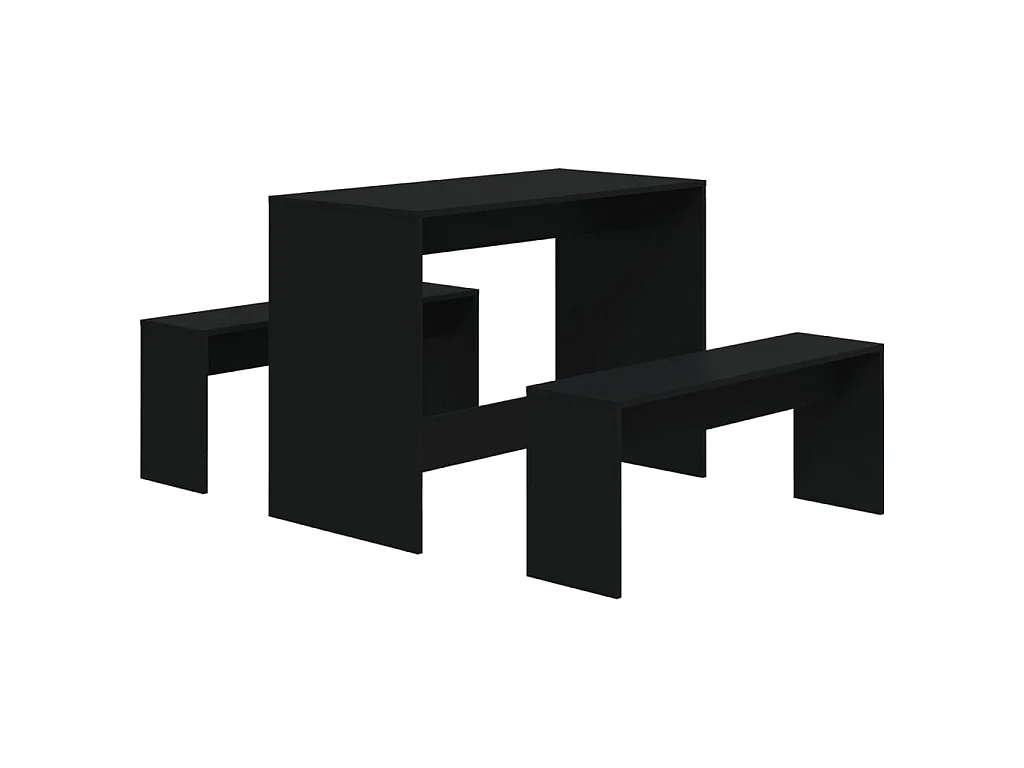 Ensemble de salle à manger 3 pcs Noir 2