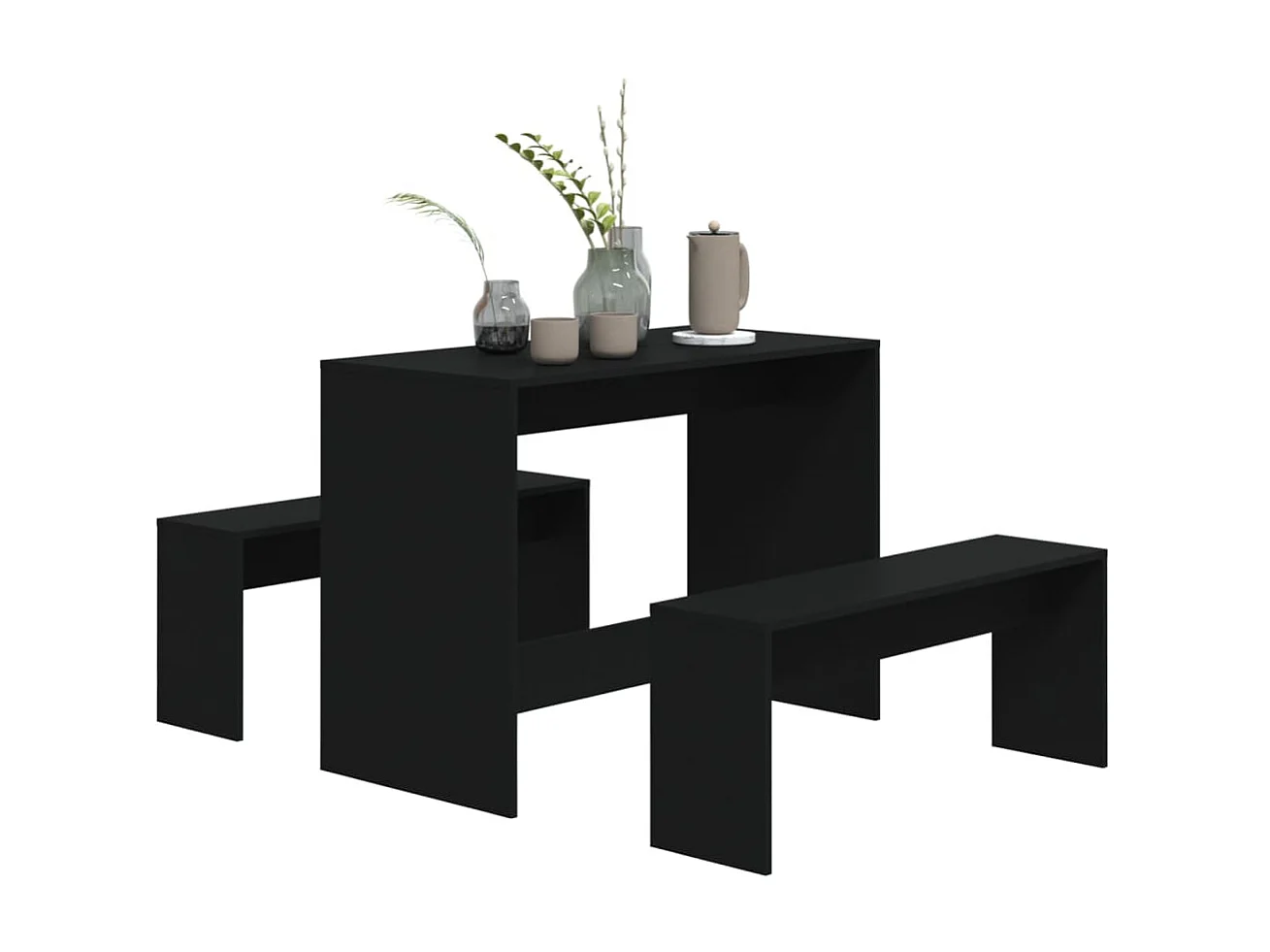 Ensemble de salle à manger 3 pcs Noir 2