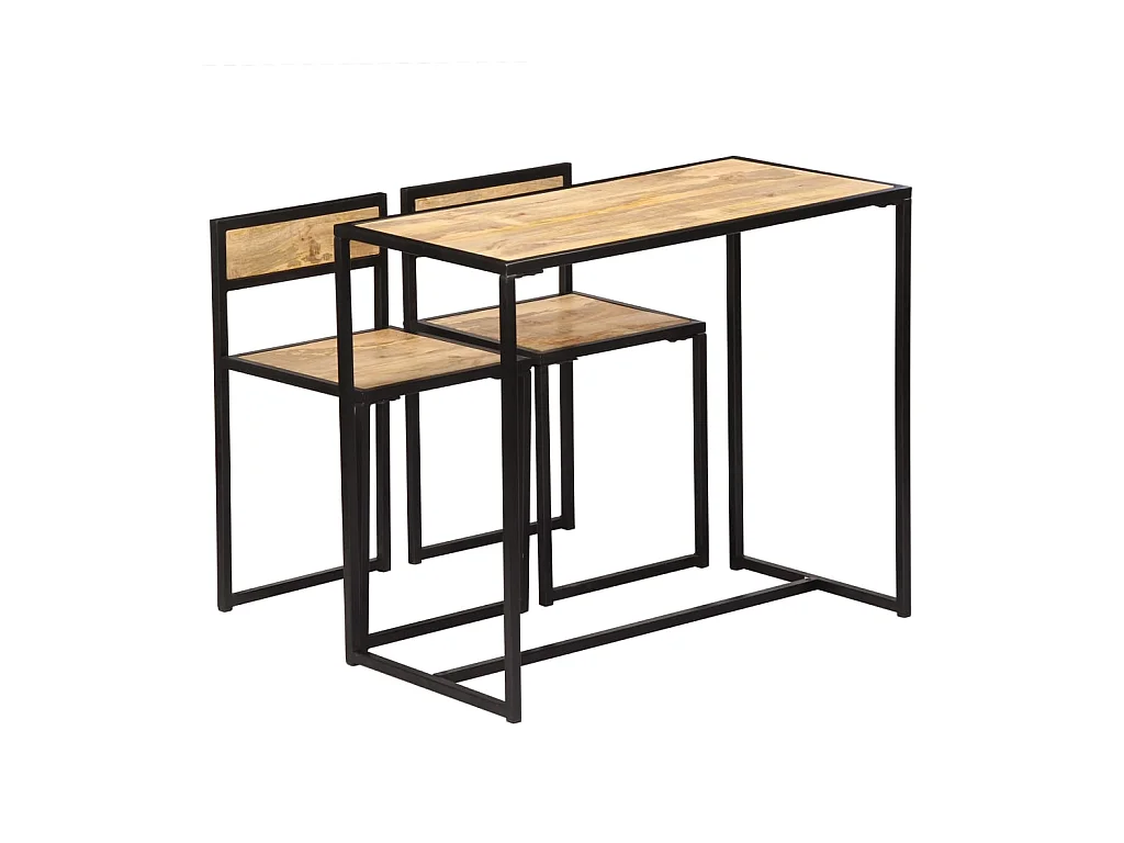 Ensemble de salle à dîner 3 pcs Bois de manguier solide