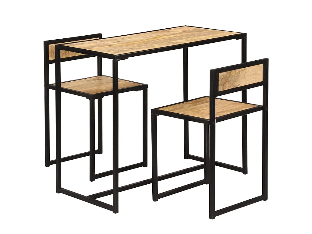 Ensemble de salle à dîner 3 pcs Bois de manguier solide