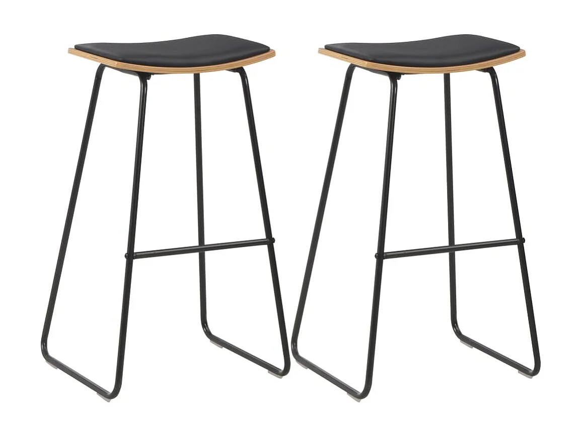 Mobilier de bar 3 pcs Acier Noir 2